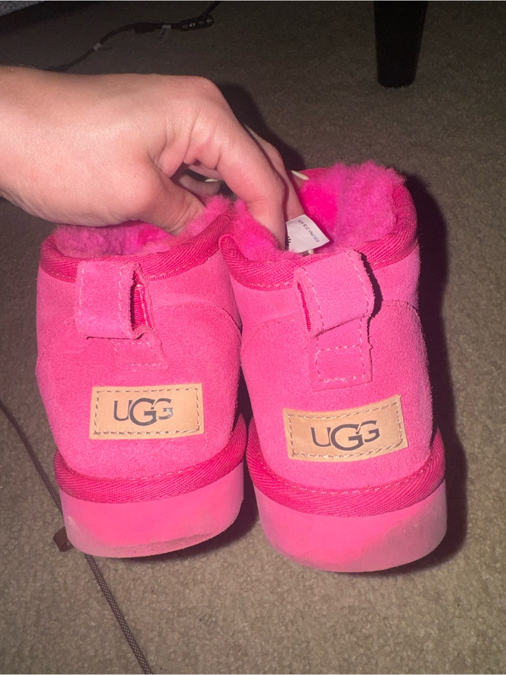 UGG adult Hot Pink Suede short boots